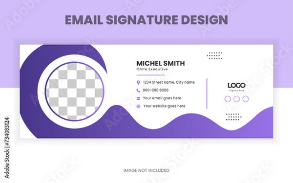 Obraz creative email signature design template