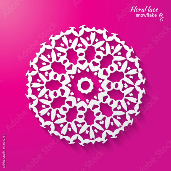 Obraz snowflake, flower, folk style.