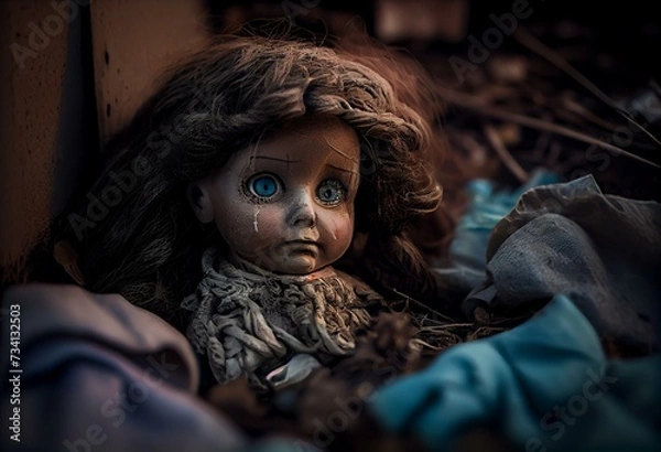 Obraz Discarded Doll 2. Generative AI