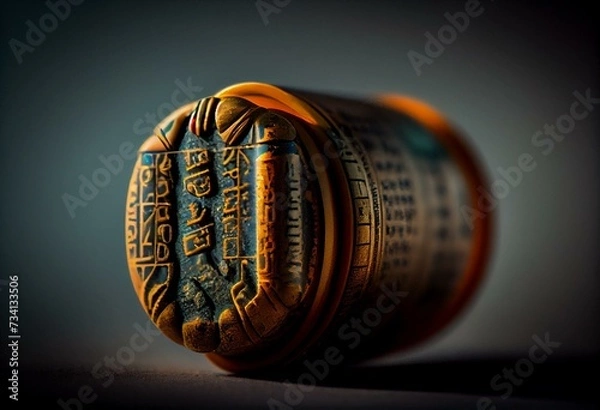 Obraz Close Up Of A Medicine Capsule Pill. Generative AI