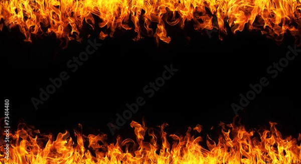 Fototapeta fire on white background