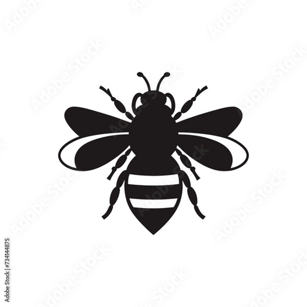 Obraz Bee vector silhouette