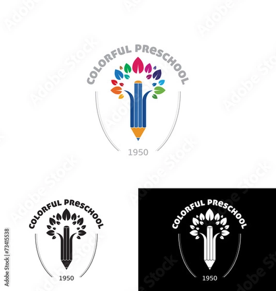 Obraz Colorful preschool logo template