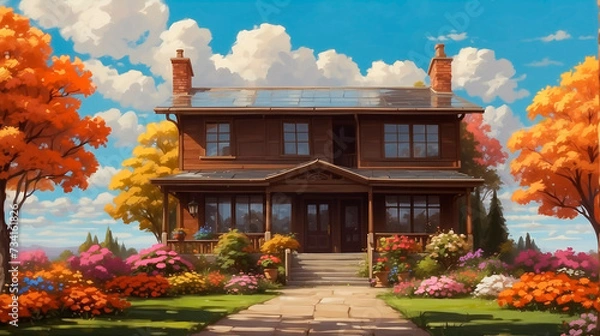 Obraz Casebre, cabana, paisagem