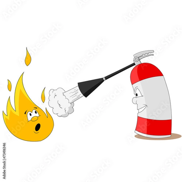 Fototapeta Fighting with fire