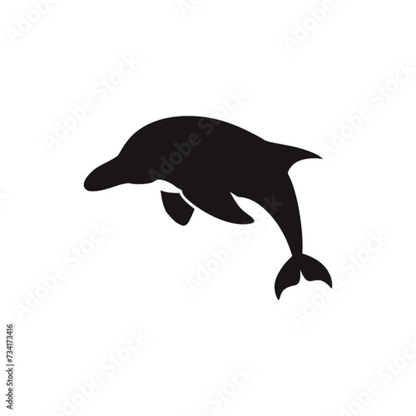 Fototapeta dolphin vector silhouette