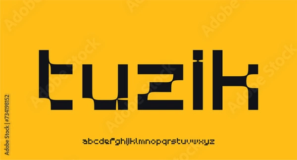 Obraz TUZIK FONT VECTOR DISPLAY LOWERCASE FUTURISTIC MODERN EDITABLE