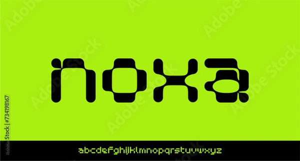 Obraz NOXA FONT VECTOR DISPLAY FUTURISTIC Y2K ELECTRONIC