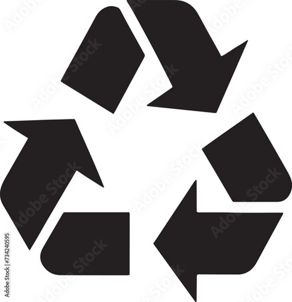 Fototapeta Sustainable Recycling Arrows Icon vector