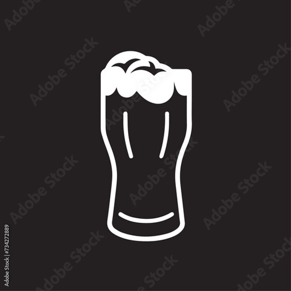 Fototapeta Beer in cartoon, doodle style . Image for t-shirt, web, mobile apps and ui. Isolated 2d vector illustration in logo, icon, sketch style, Eps 10, black and white. AI Generative
