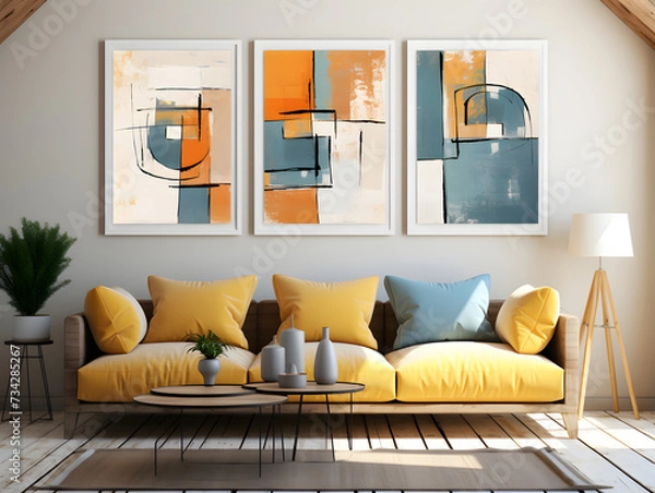 Obraz cw3 abstract painting trio