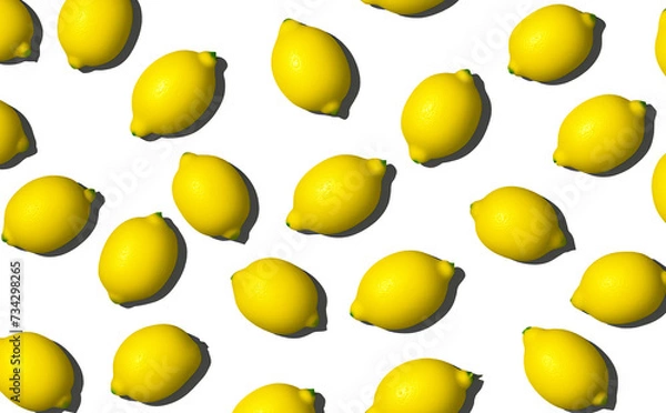 Obraz Lemons on a white background