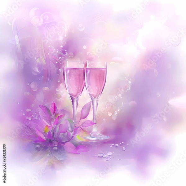 Obraz Romantic Setting with wine