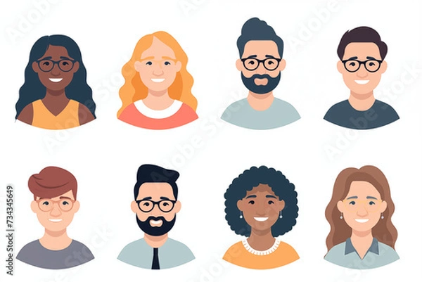 Obraz Inclusive Faces A Diverse Collection of Buyer Personas and Avatars for Marketing Profiles