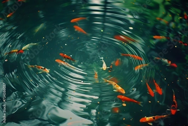 Fototapeta A mesmerizing display unfolds in the crystalline waters, capturing the essence of beauty and tranquility