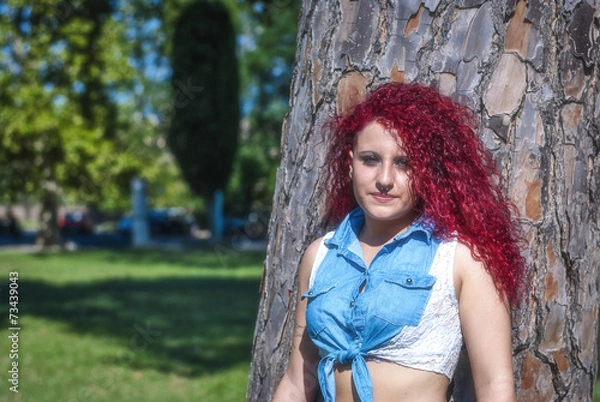 Obraz modella pensierosa