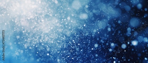 Fototapeta Sparkling Blue Bokeh Lights Abstract Background