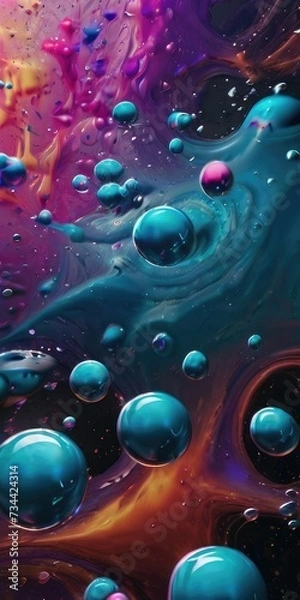 Fototapeta background with bubbles