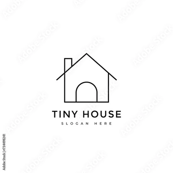 Obraz tiny house minimal logo design graphic vector