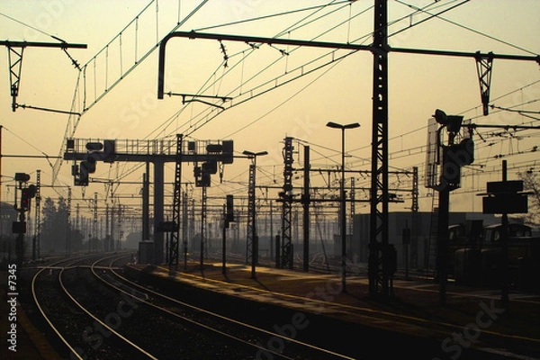Fototapeta matin en gare
