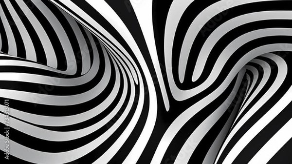 Obraz Optical illusion, charming abstract pattern background