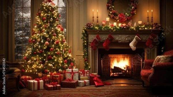 Fototapeta lights holiday accents