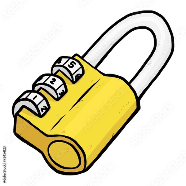 Fototapeta combination lock