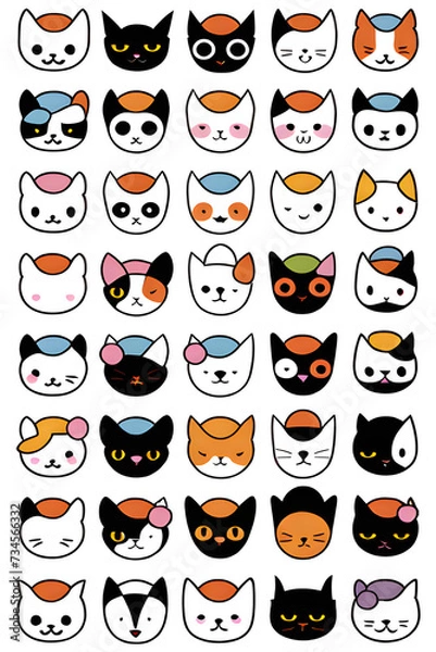 Fototapeta cute cats. Generative AI