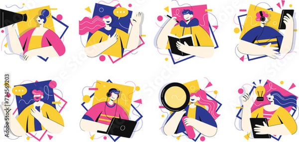 Obraz Virtual Event Planning Illustration