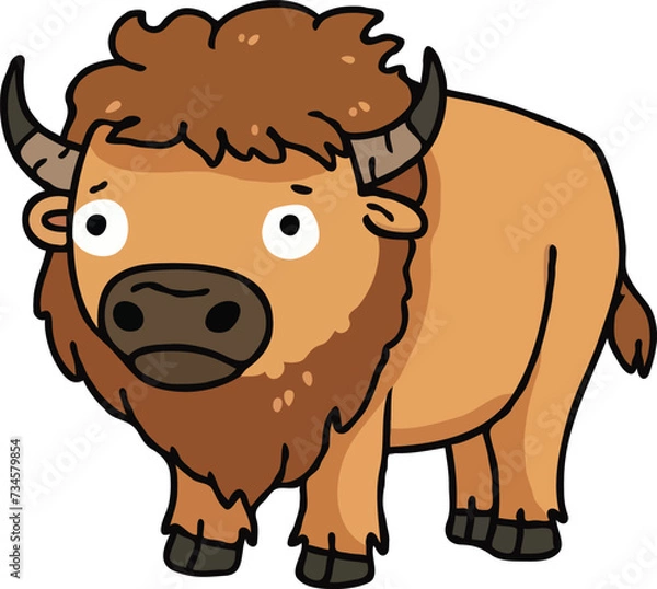 Obraz Buffalo flat illustration