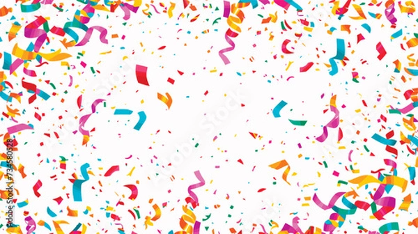 Fototapeta Celebration confetti falling background