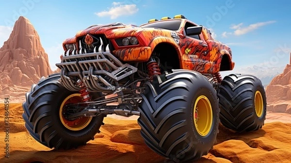 Fototapeta monster trucks