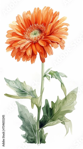 Obraz ガーベラの水彩画