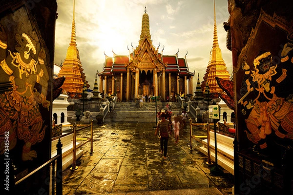 Obraz Panteon Preah Wat Phra Kaew w Bangkoku