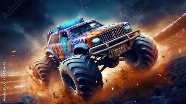 Fototapeta monster trucks