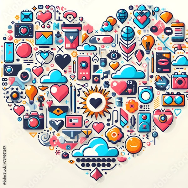 Fototapeta Heart shape design