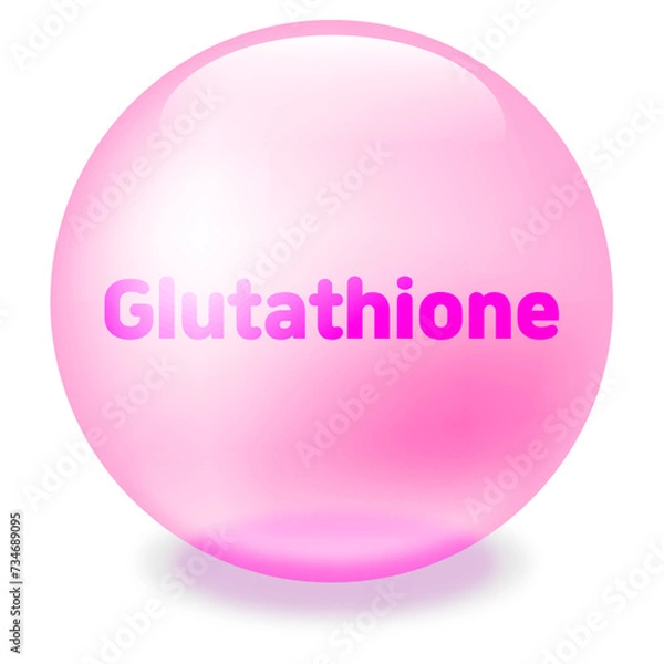 Obraz 글루타치온 3D 이미지 일러스트. 글루타티온. Glutathione. 백옥주사. 신데렐라주사