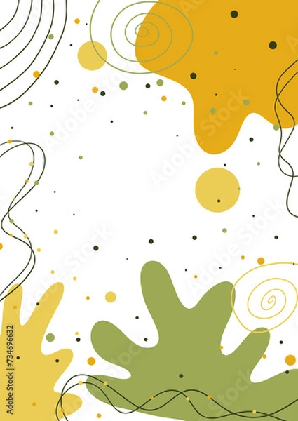 Obraz postcard without text, postcard with space for text, abstraction, postcard with summer style, postcard with summer colors