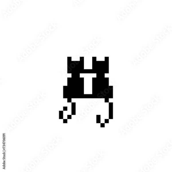 Fototapeta Love pixel icon, logo, shape, symbol, arts, design, icon