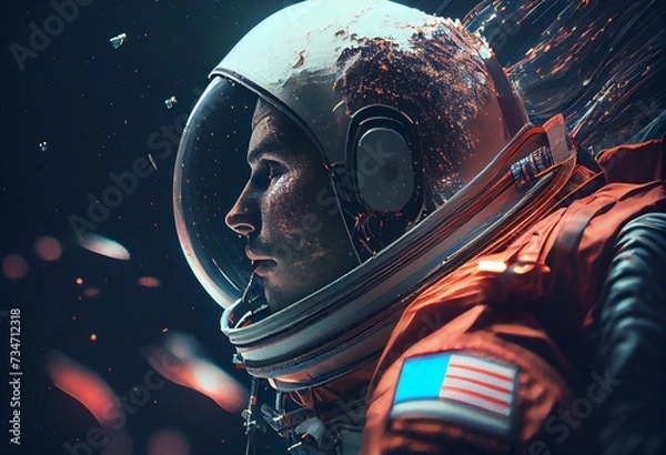 Obraz astronauts in space made with generative ai