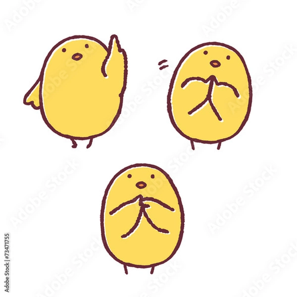 Obraz ひよこポーズ-10