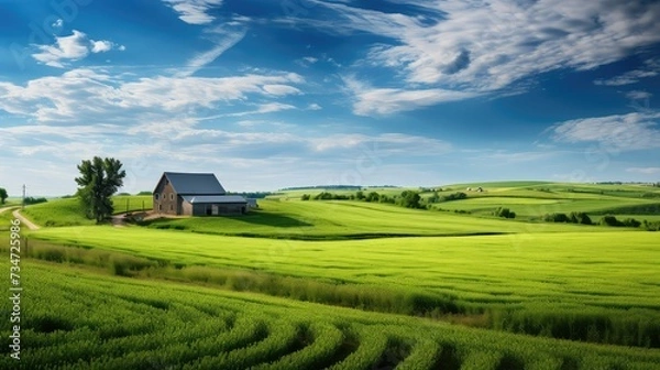 Obraz fields rural landscape farm