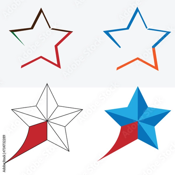 Obraz  4 Star symbol illustration