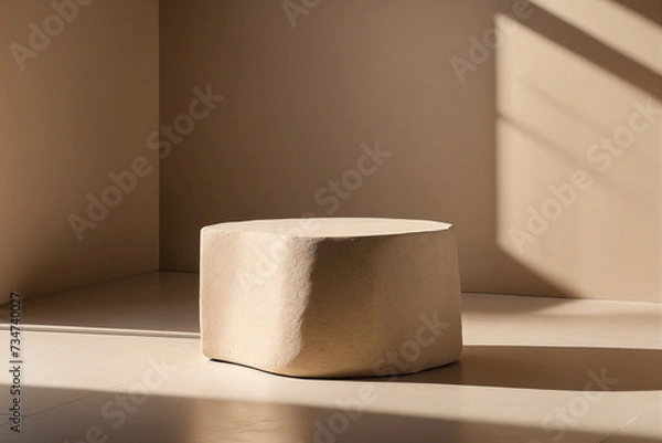 Fototapeta Empty pedestal stone mockup product display
