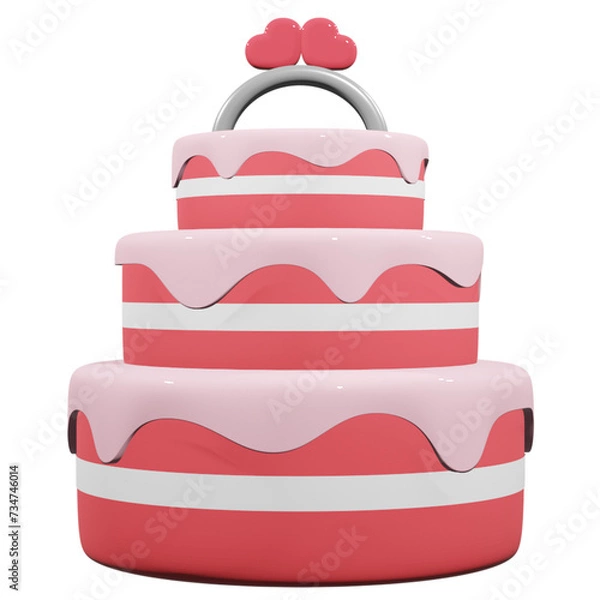 Obraz cake isolated on white