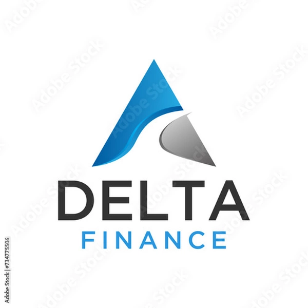 Obraz delta finance logo design vector illustration