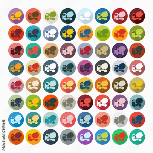 Fototapeta Flat design: Cement Mixer