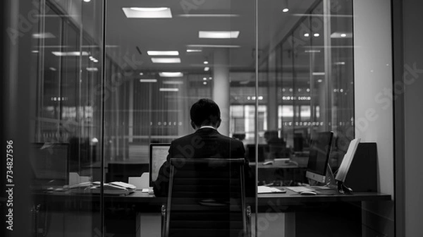 Obraz person working on laptop