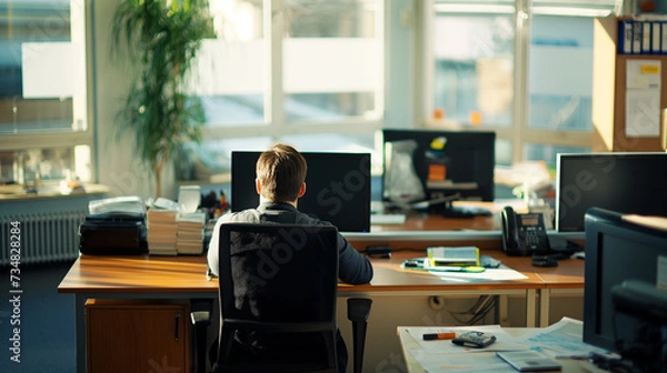 Obraz person working on laptop