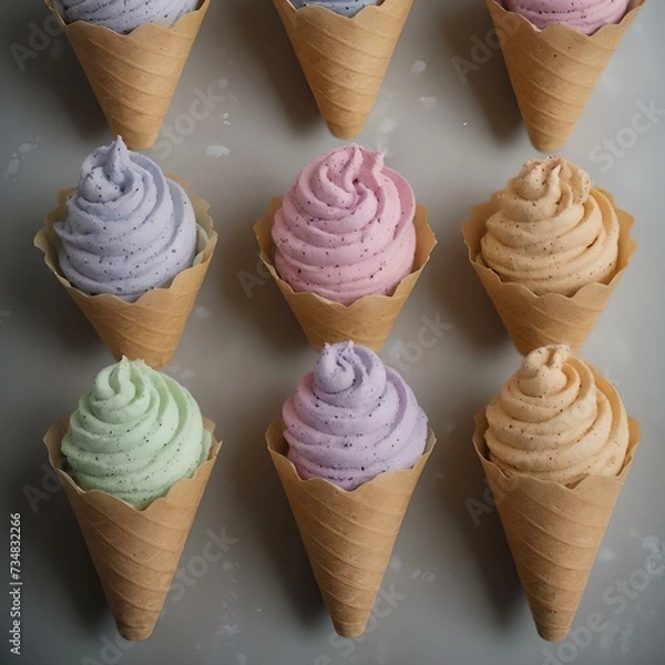 Obraz Some testy ice cream , with a beautiful background.